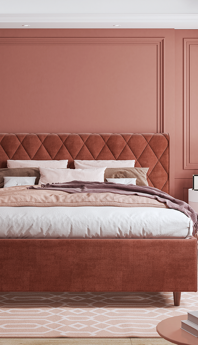 Sembella Polsterbett Marylin Jacquard Coral