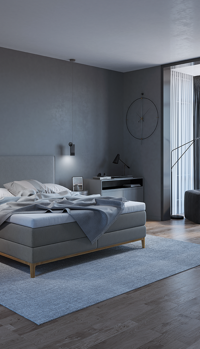 Sembella Boxspringbett Romeo Nature Grey 
